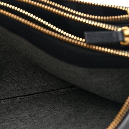 Celine Lambskin Large Trio Crossbody Bag Black 7 of 11