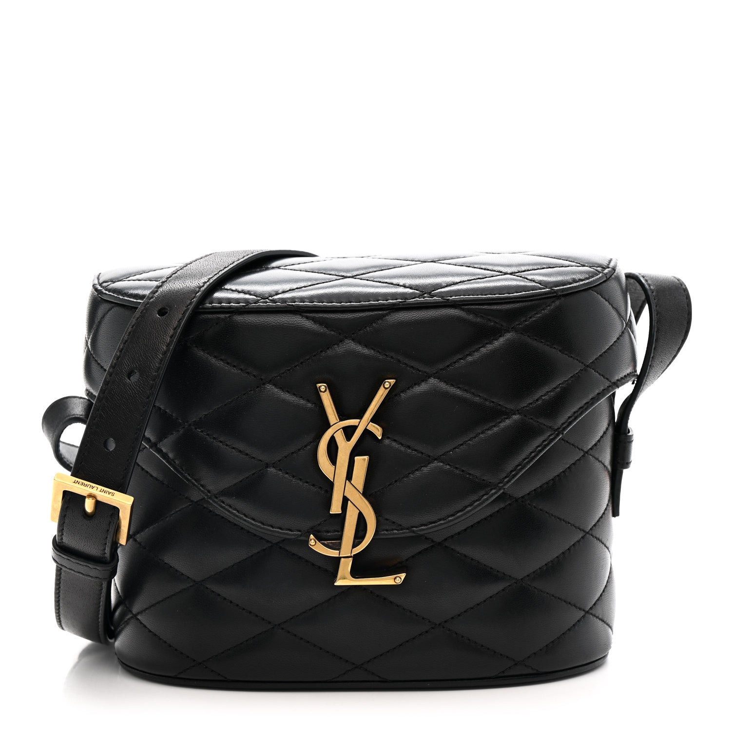 Saint Laurent Lambskin Matelasse Monogram June Box Bag Black 1 of 9