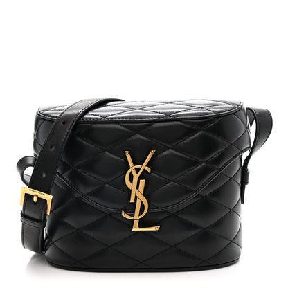Saint Laurent Lambskin Matelasse Monogram June Box Bag Black 1 of 9