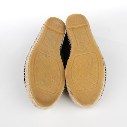 Chanel Lambskin CC Espadrilles 41 Black 5 of 10