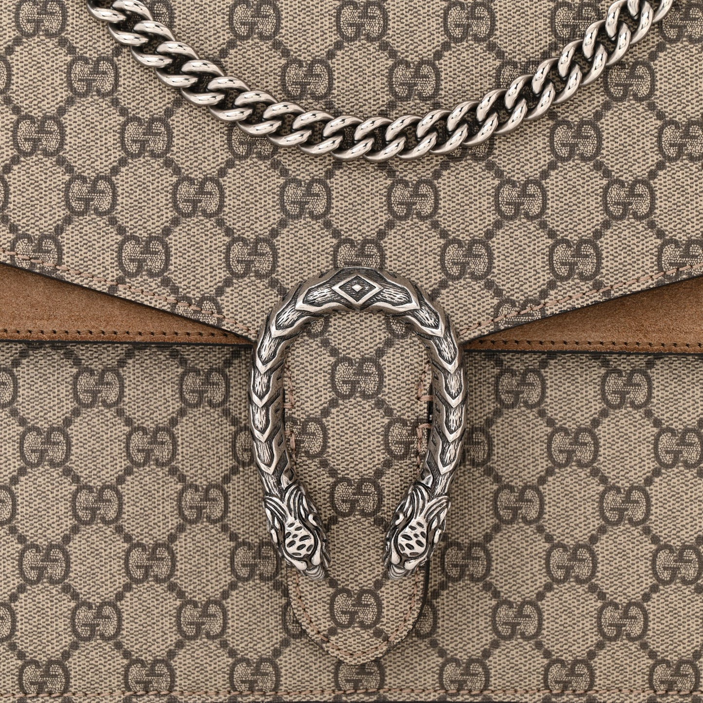GG Supreme Monogram Medium Dionysus Shoulder Bag Taupe