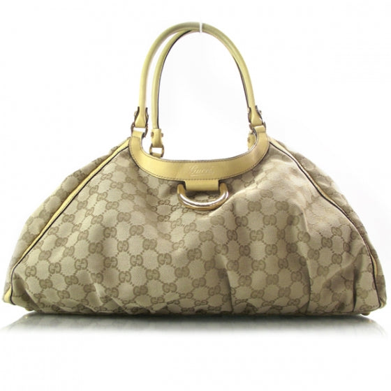 Gucci Monogram D Gold Hobo Yellow 1 of 11