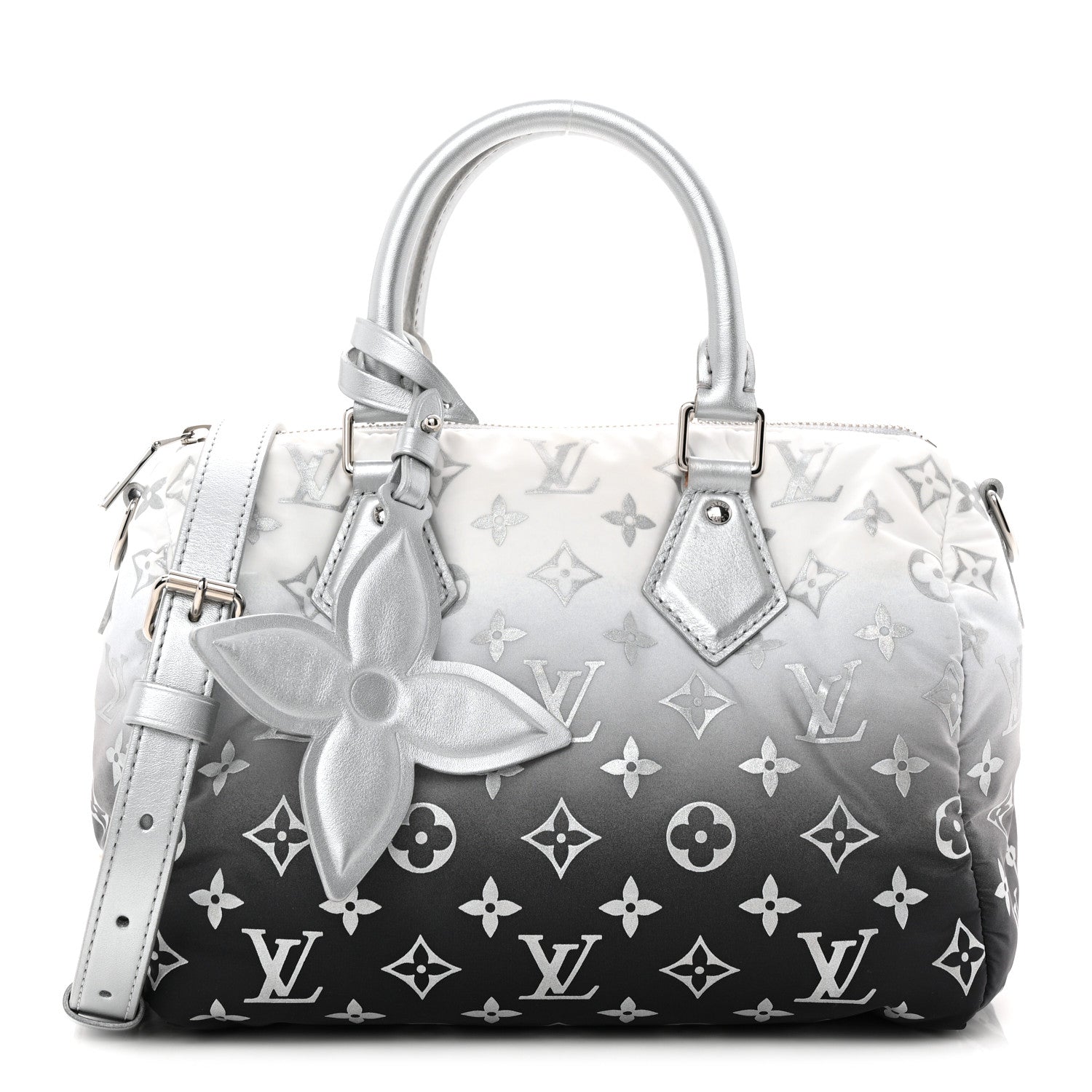 Louis Vuitton Nylon Monogram Gradient LV Snow Speedy Bandouliere 25 Frost 1 of 9