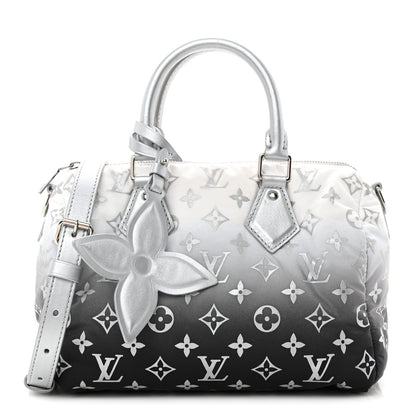 Louis Vuitton Nylon Monogram Gradient LV Snow Speedy Bandouliere 25 Frost 1 of 9