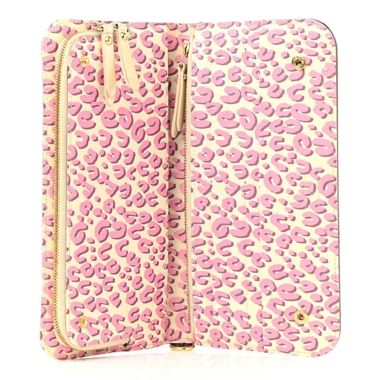 Monogram Leopard Insolite Wallet Blanc Corail