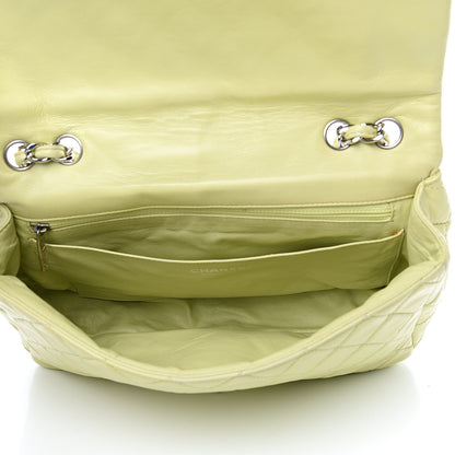 Chanel Lambskin Quilted Jumbo Single Flap Green 4 of 14