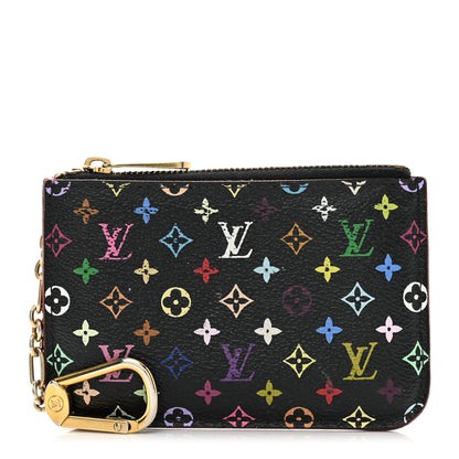 Louis Vuitton Monogram Multicolor Key Pouch Black Grenade 1 of 8