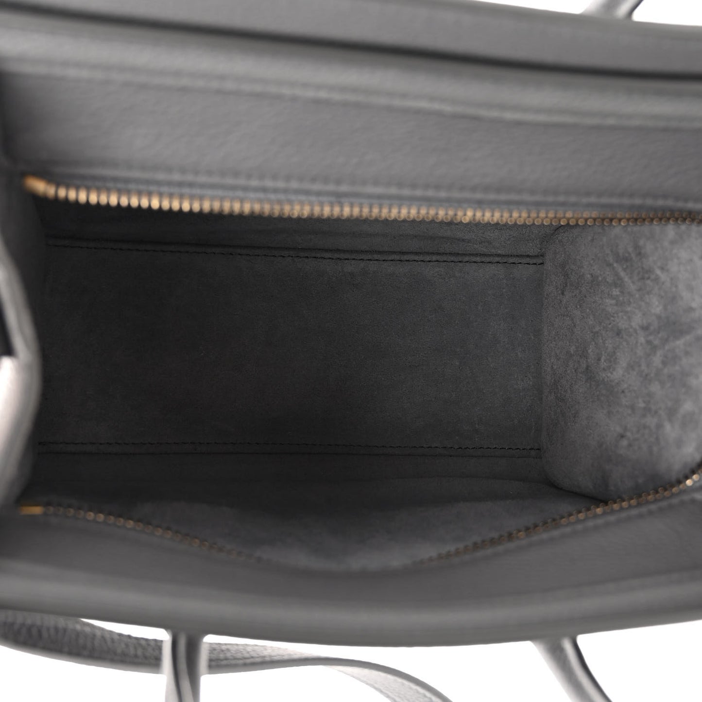 Drummed Calfskin Nano Luggage Kohl