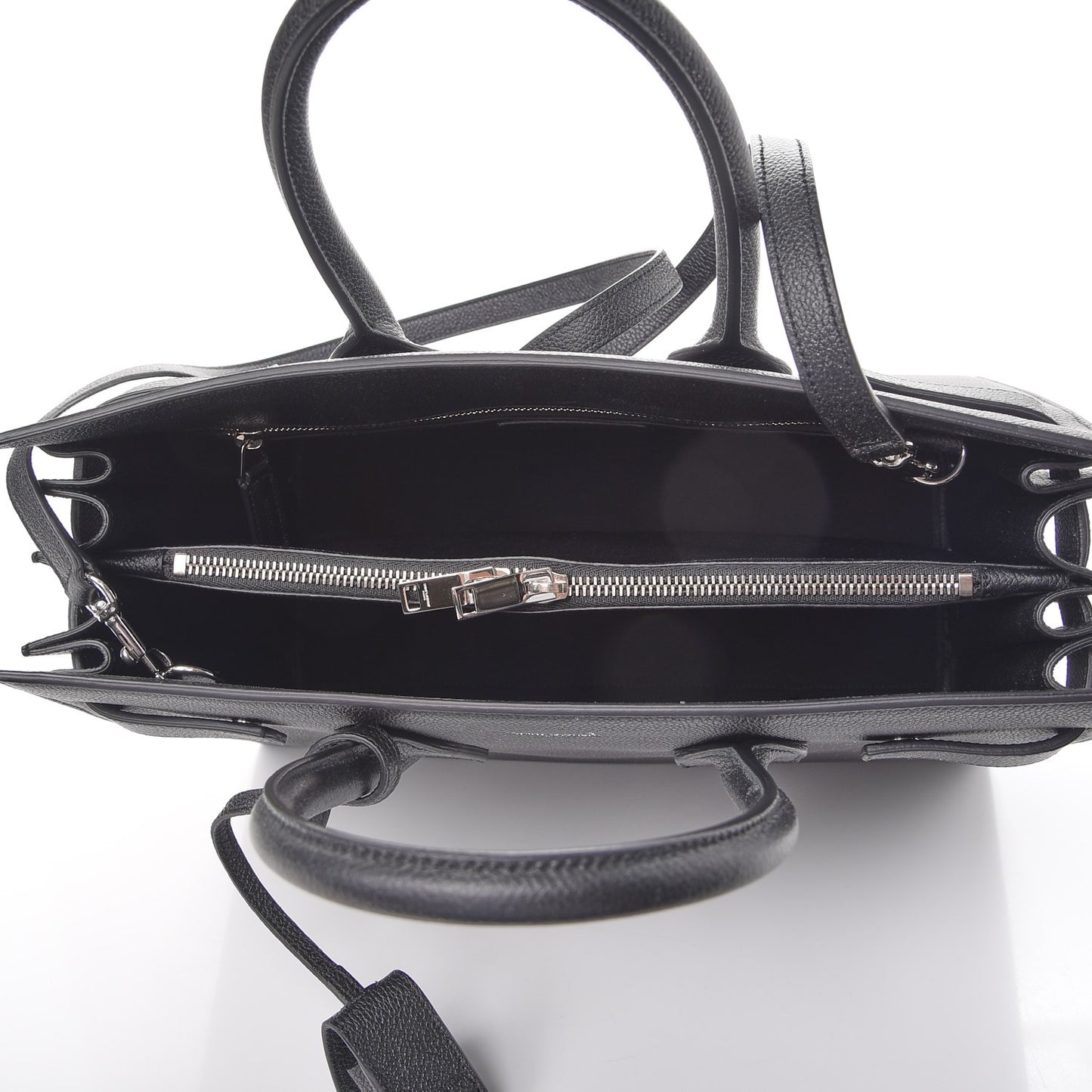 Grained Calfskin Small Sac De Jour Black