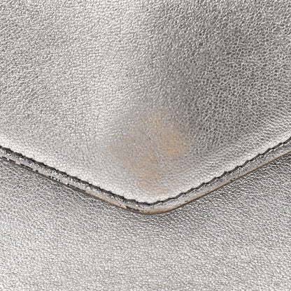 Saint Laurent Metallic Calfskin Y-Mail Clutch Silver 7 of 11