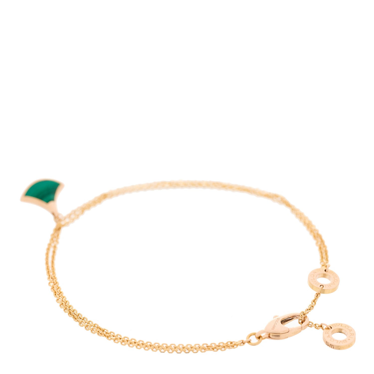 Bulgari 18K Rose Gold Malachite Divas' Dream Bracelet SM 2 of 5