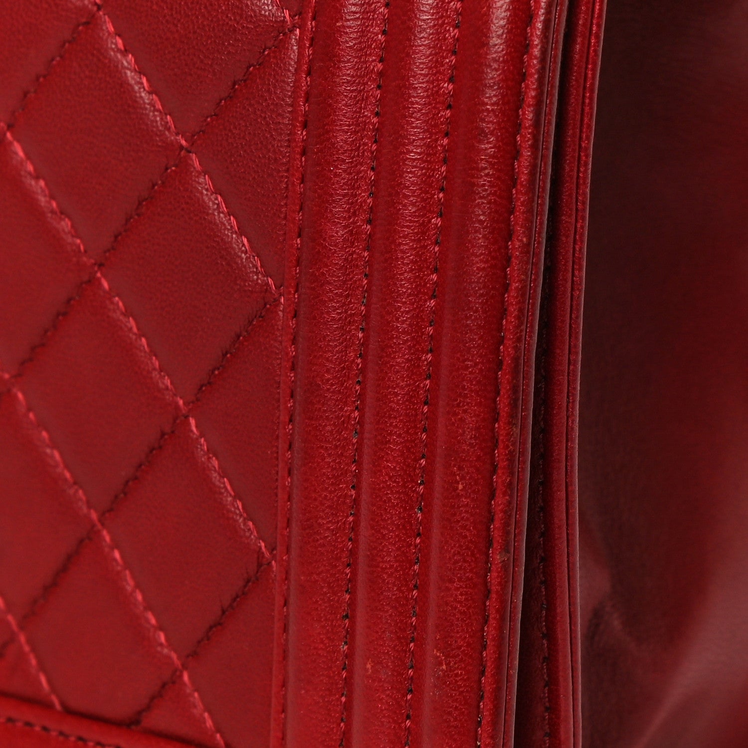 Chanel Calfskin Quilted Medium Boy Flap Red 19 of 21