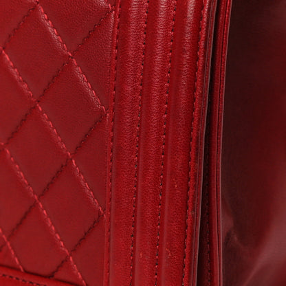 Chanel Calfskin Quilted Medium Boy Flap Red 19 of 21