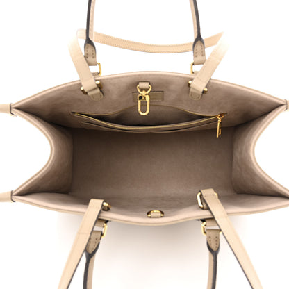 Louis Vuitton Empreinte Monogram Giant Onthego MM Tourterelle Creme 5 of 9