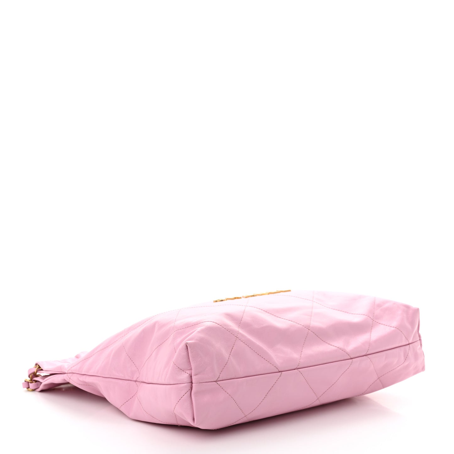 Shiny Calfskin Quilted Chanel 22 Dark Pink