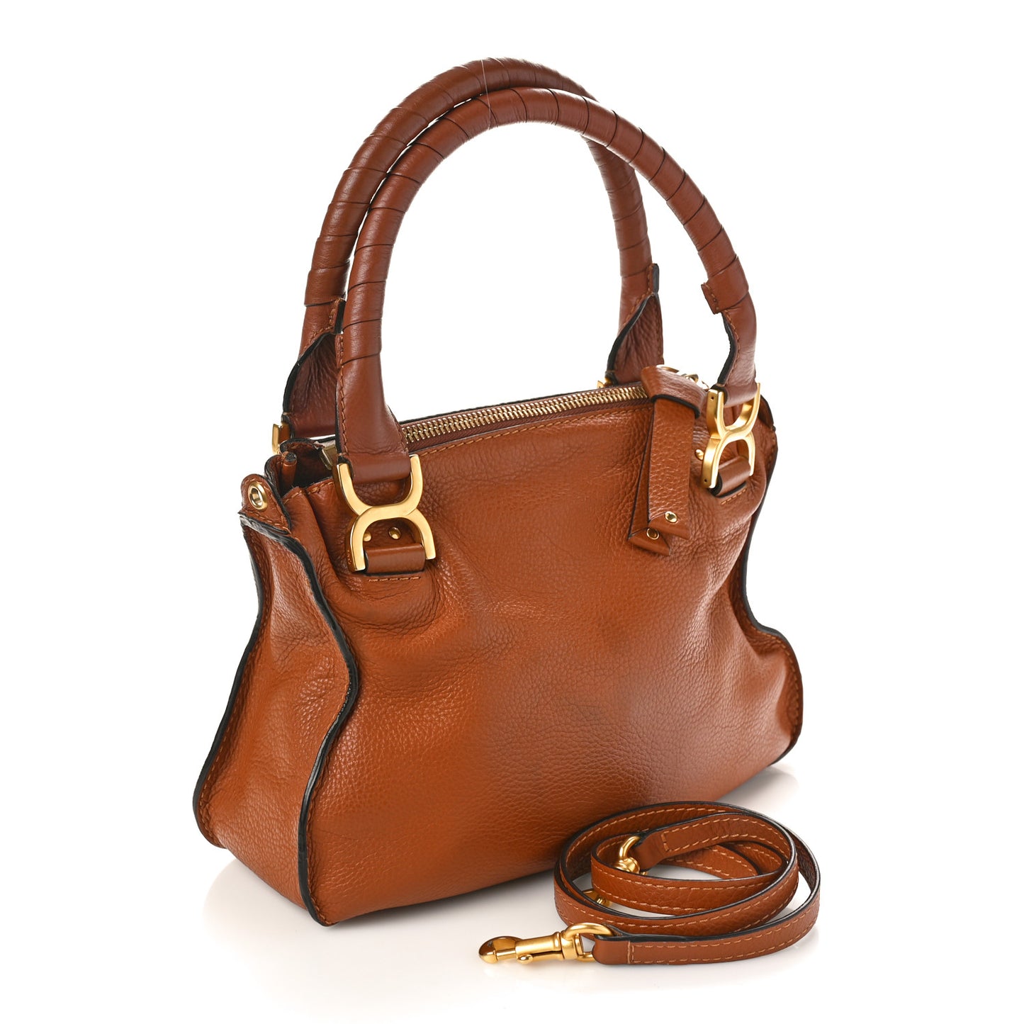 Calfskin Medium Marcie Satchel Tan