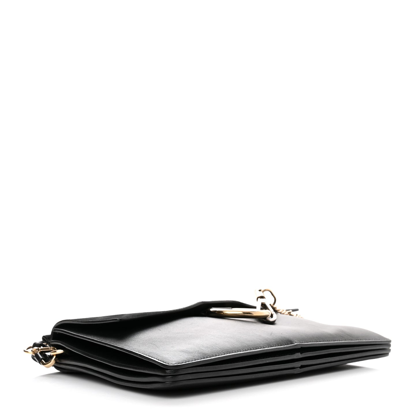 Suede Calfskin Medium Faye Shoulder Bag Black