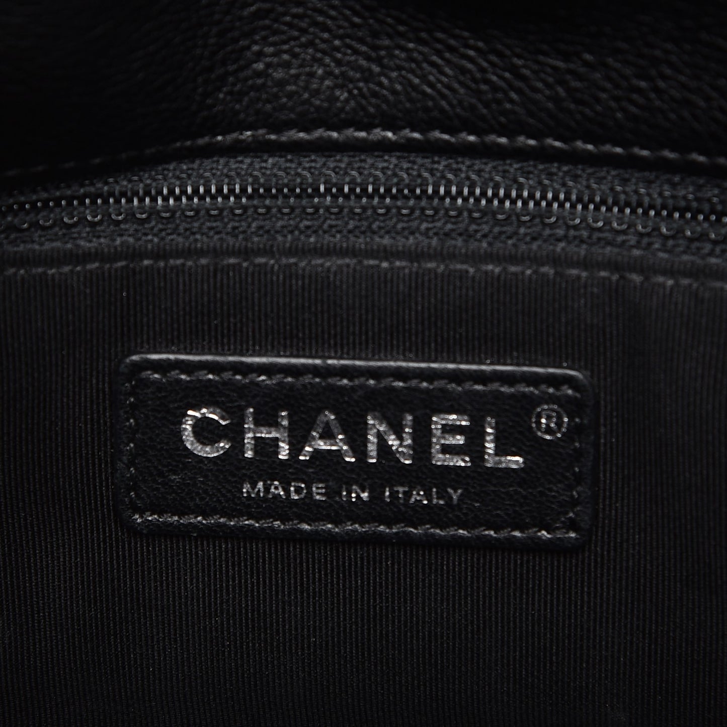 Calfskin Studded Chevron Quilted Wars Flap Black