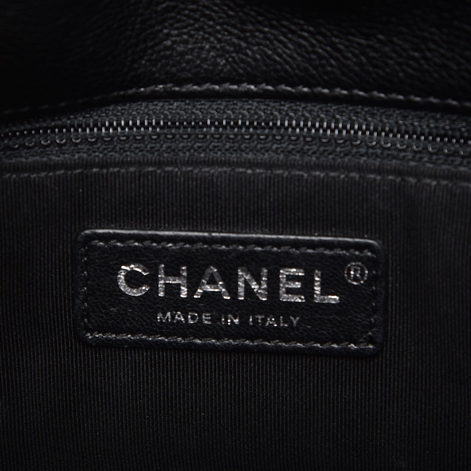 Chanel Calfskin Studded Chevron Quilted Wars Flap Black 6 of 8