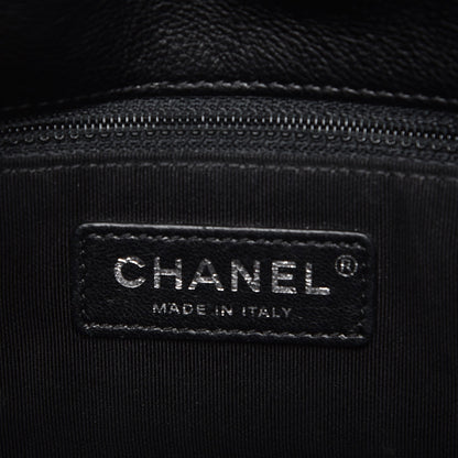 Chanel Calfskin Studded Chevron Quilted Wars Flap Black 6 of 8