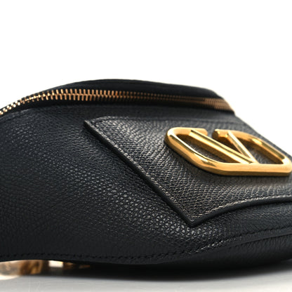 Valentino Garavani Grained Calfskin VSling Chain Belt Bag Black 8 of 10