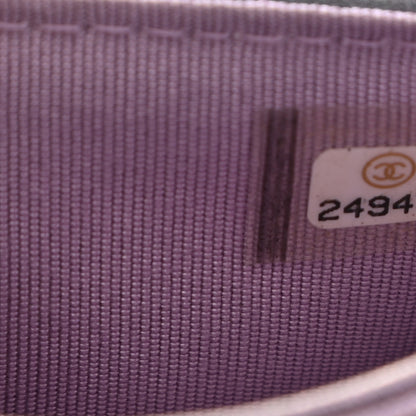 Chanel Iridescent Lambskin Quilted Reissue Flap Card Holder Light Purple 8 of 8