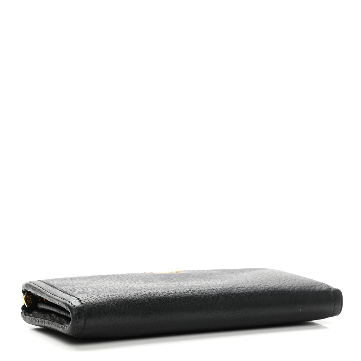 Vitello Daino Zip Around Wallet Black