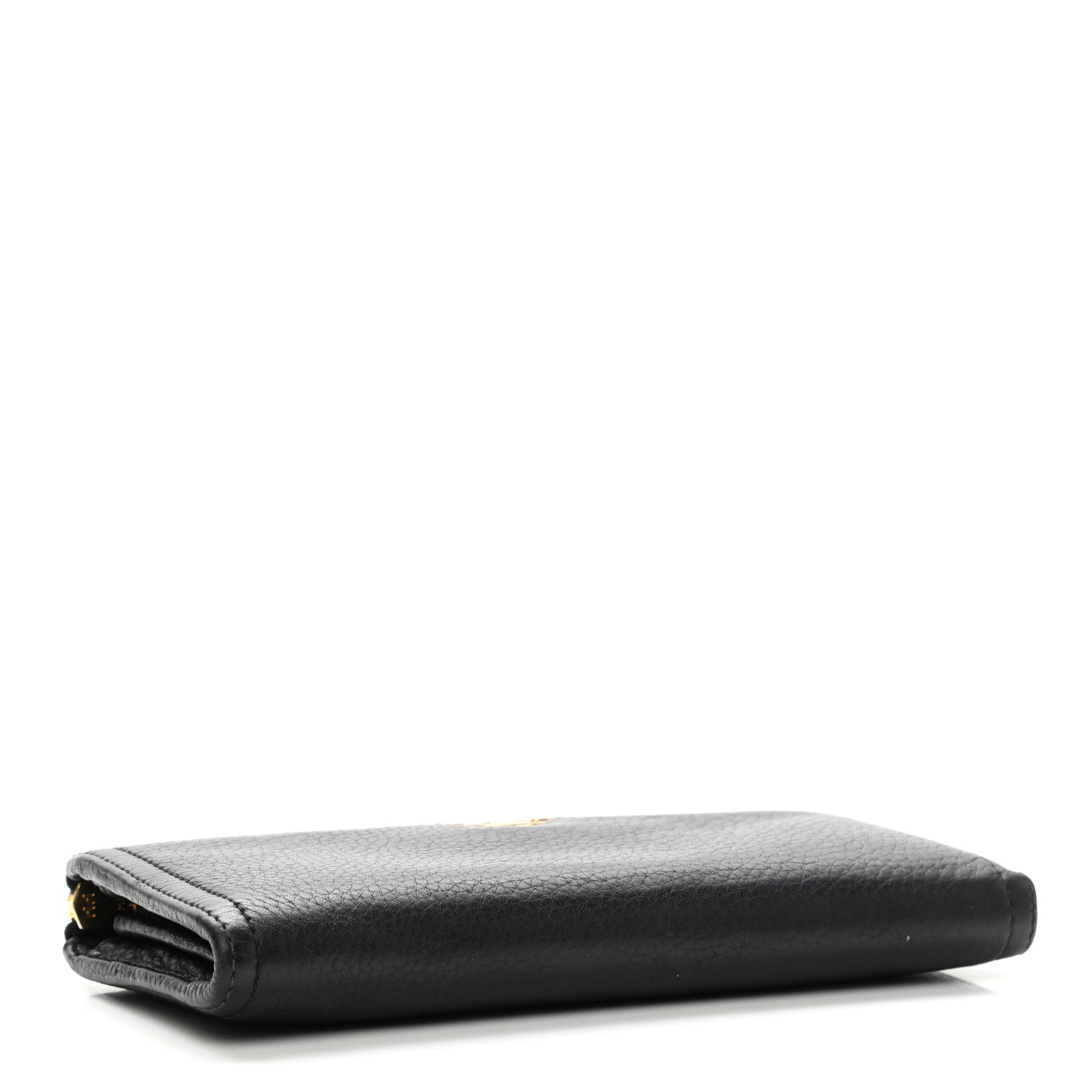 Prada Vitello Daino Zip Around Wallet Black 4 of 6