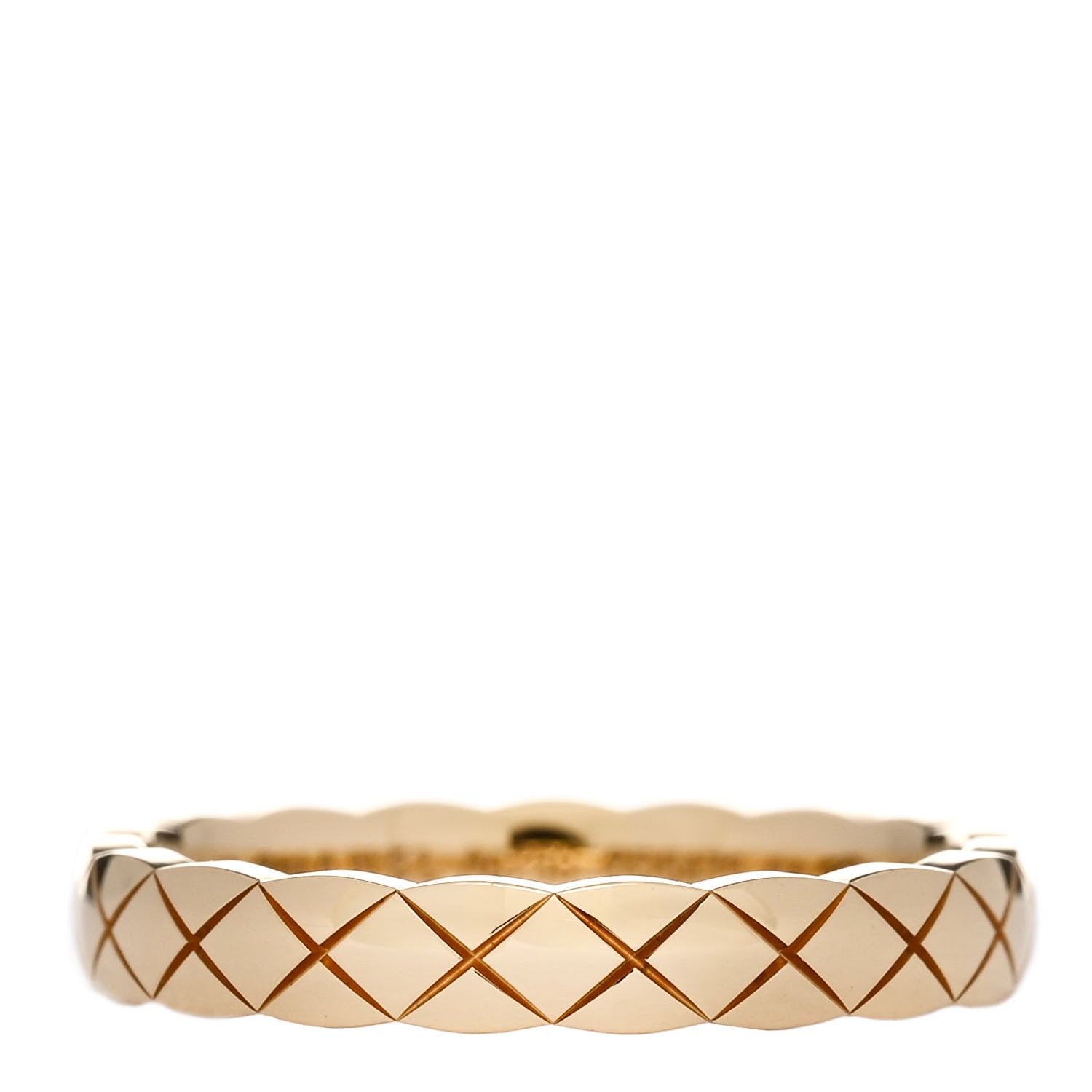 Chanel 18K Yellow Gold Mini Coco Crush Ring 54 6.75 1 of 6