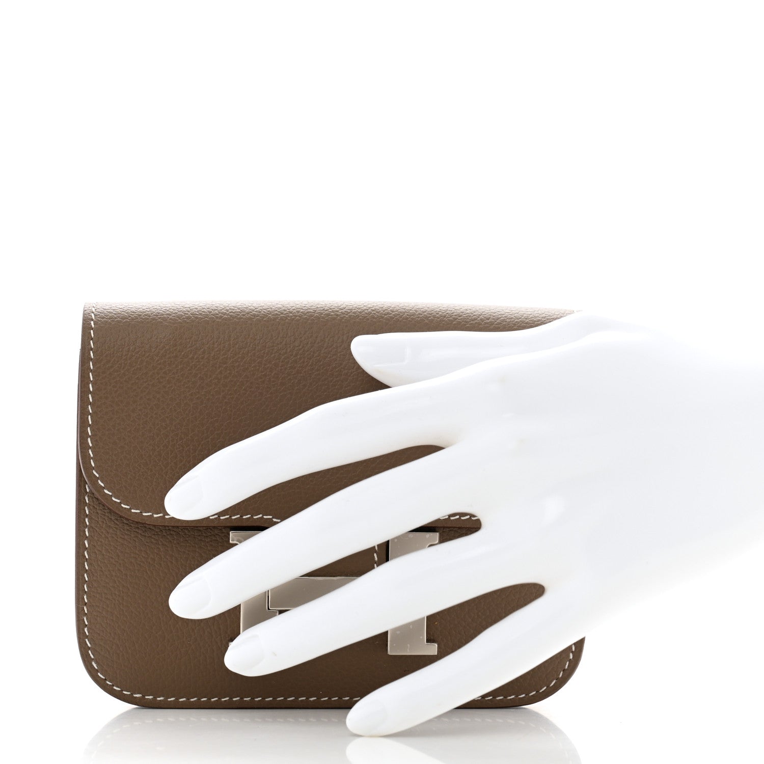 Hermes Evercolor Constance Slim Wallet Etoupe 3 of 10