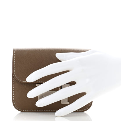 Hermes Evercolor Constance Slim Wallet Etoupe 3 of 10