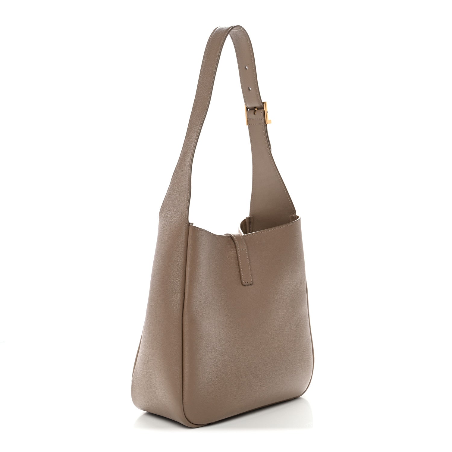 Saint Laurent Grained Calfskin Small Le 5 A 7 Soft Hobo Dusty Grey 3 of 11