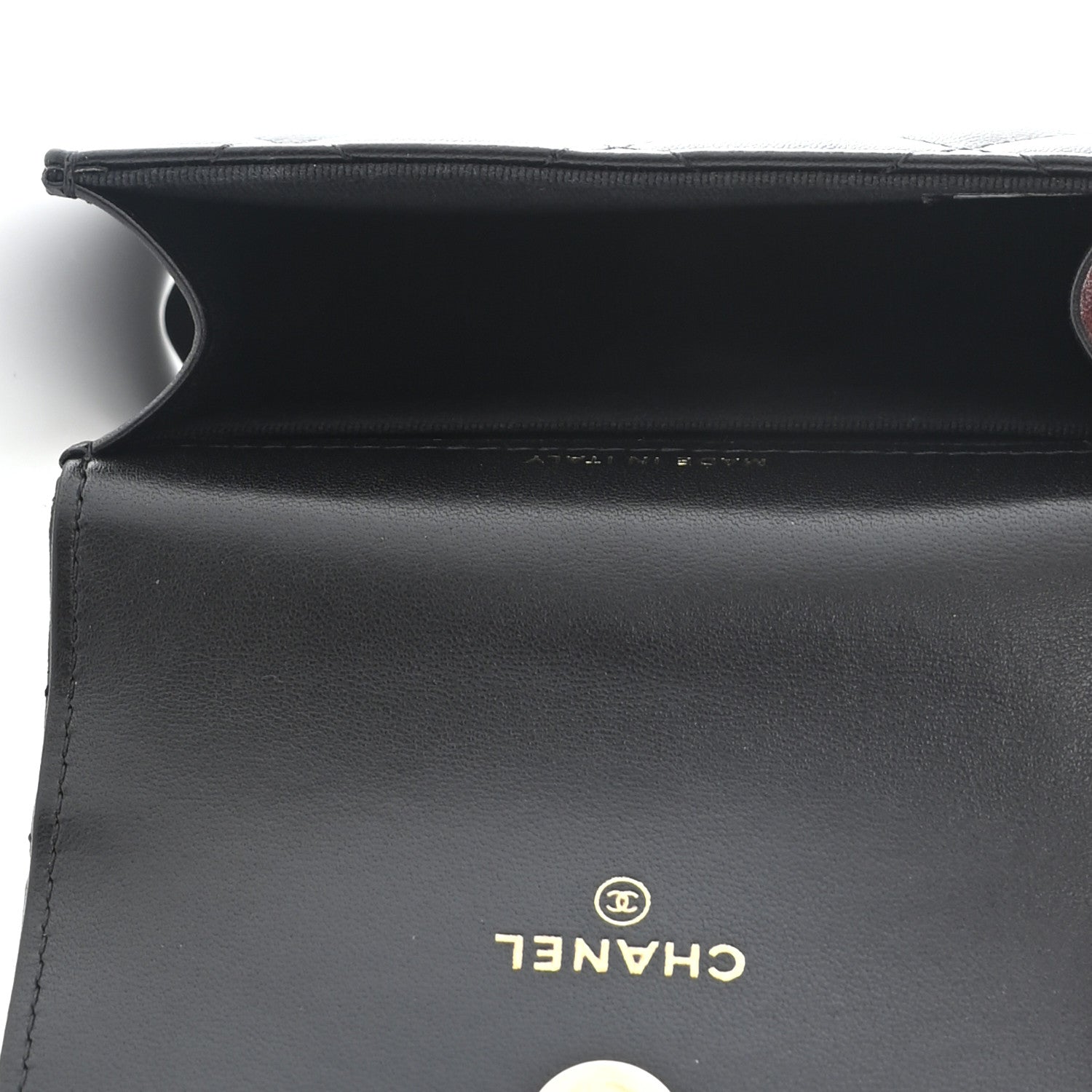 Chanel Lambskin Quilted CC Hook Card Holder Black 5 of 13