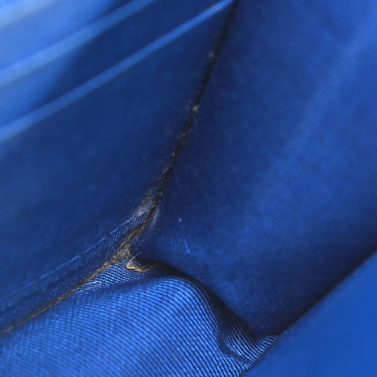 Chanel Caviar Chevron Quilted Wallet On Chain WOC Bright Blue 11 of 14