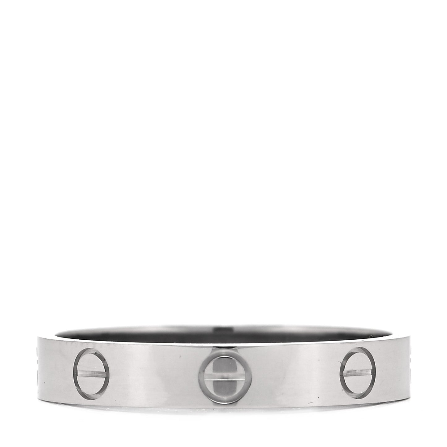 18K White Gold 3.5mm LOVE Wedding Band Ring 60 9