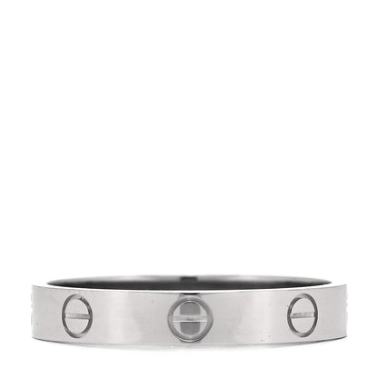 Cartier 18K White Gold 3.5mm LOVE Wedding Band Ring 60 9 5 of 10
