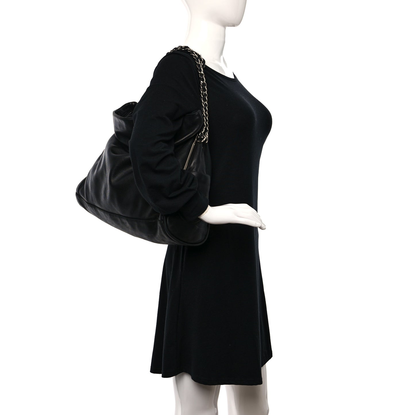 Lambskin Large Ultimate Soft Tote Black