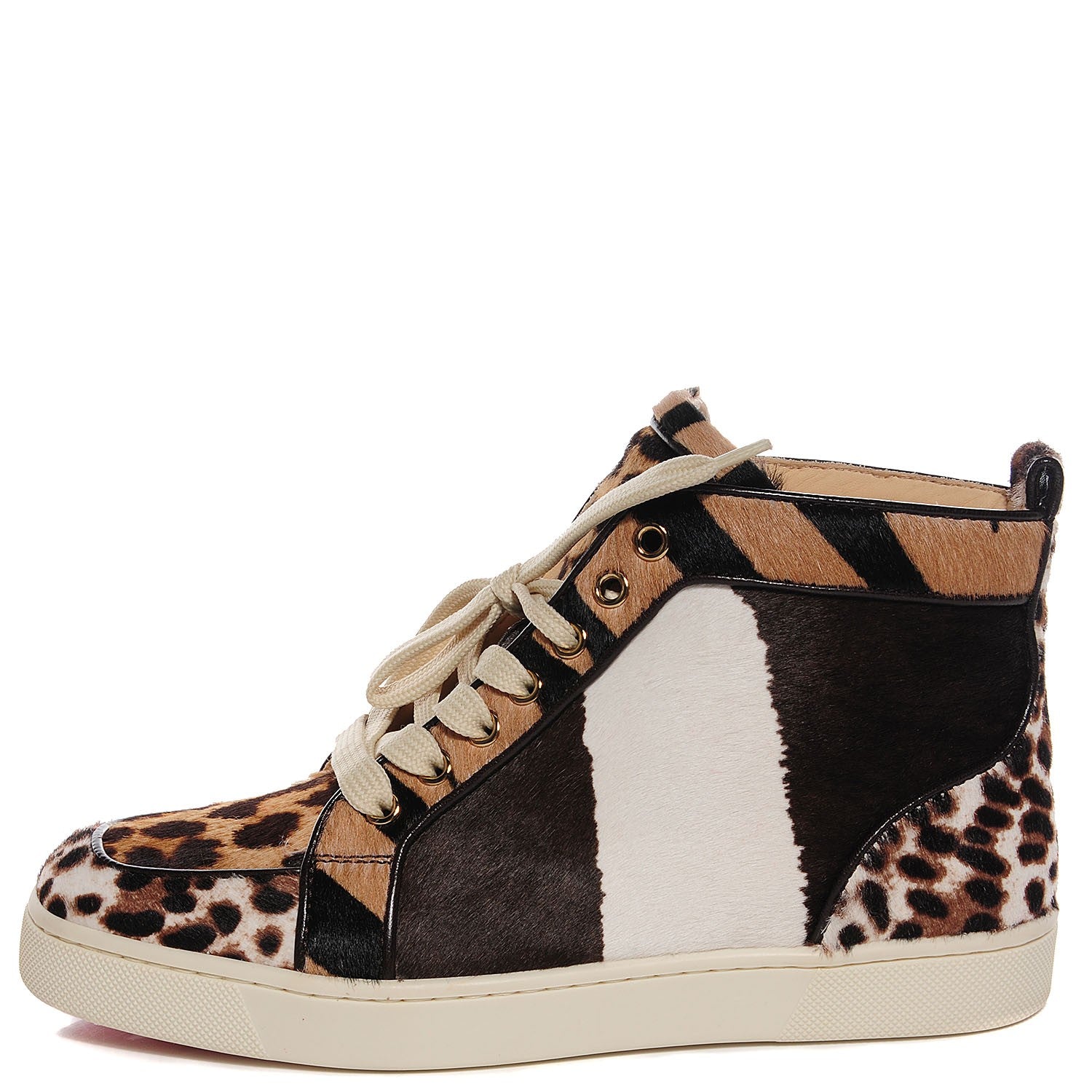 Christian Louboutin Pony Hair Leopard Rantus Orlato Flat Sneakers 37.5 1 of 7