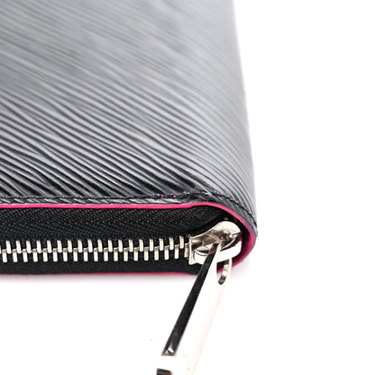 Louis Vuitton Epi Zippy Wallet Black Hot Pink 12 of 13