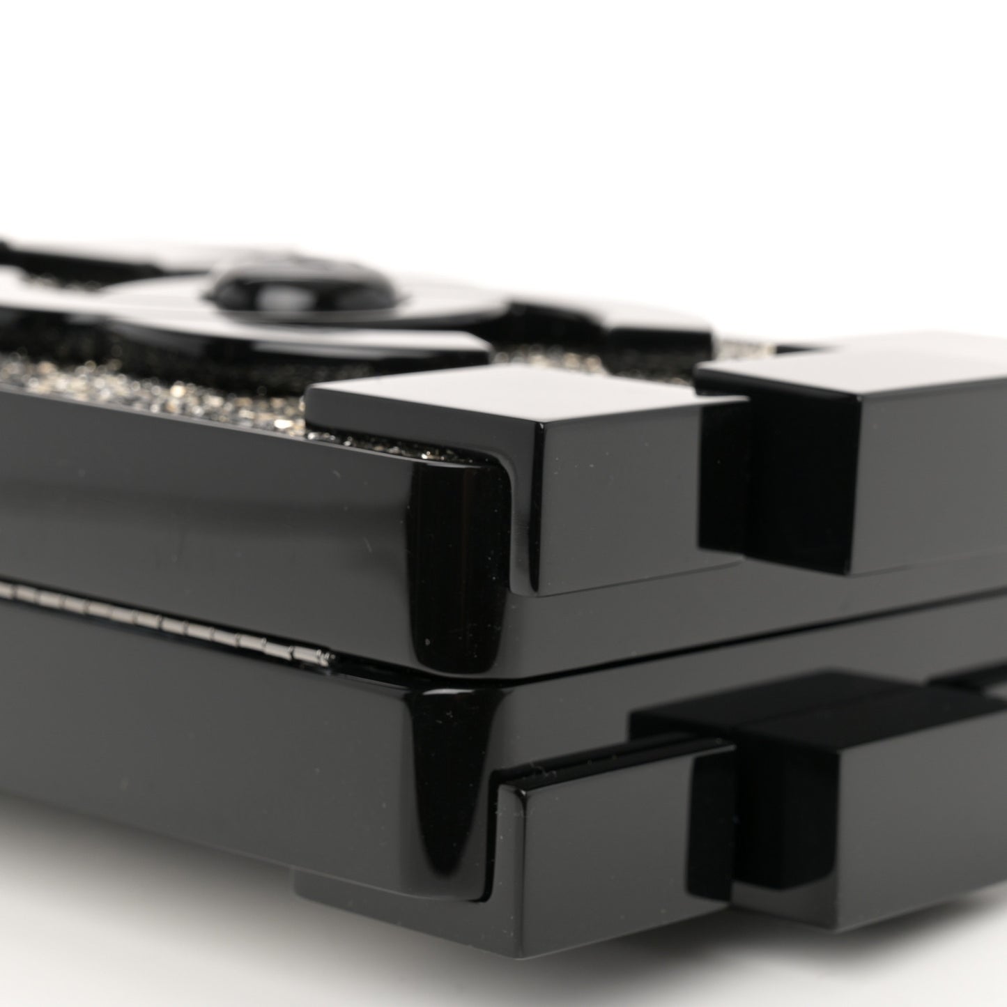 Plexiglass Crystal Lego Clutch Black
