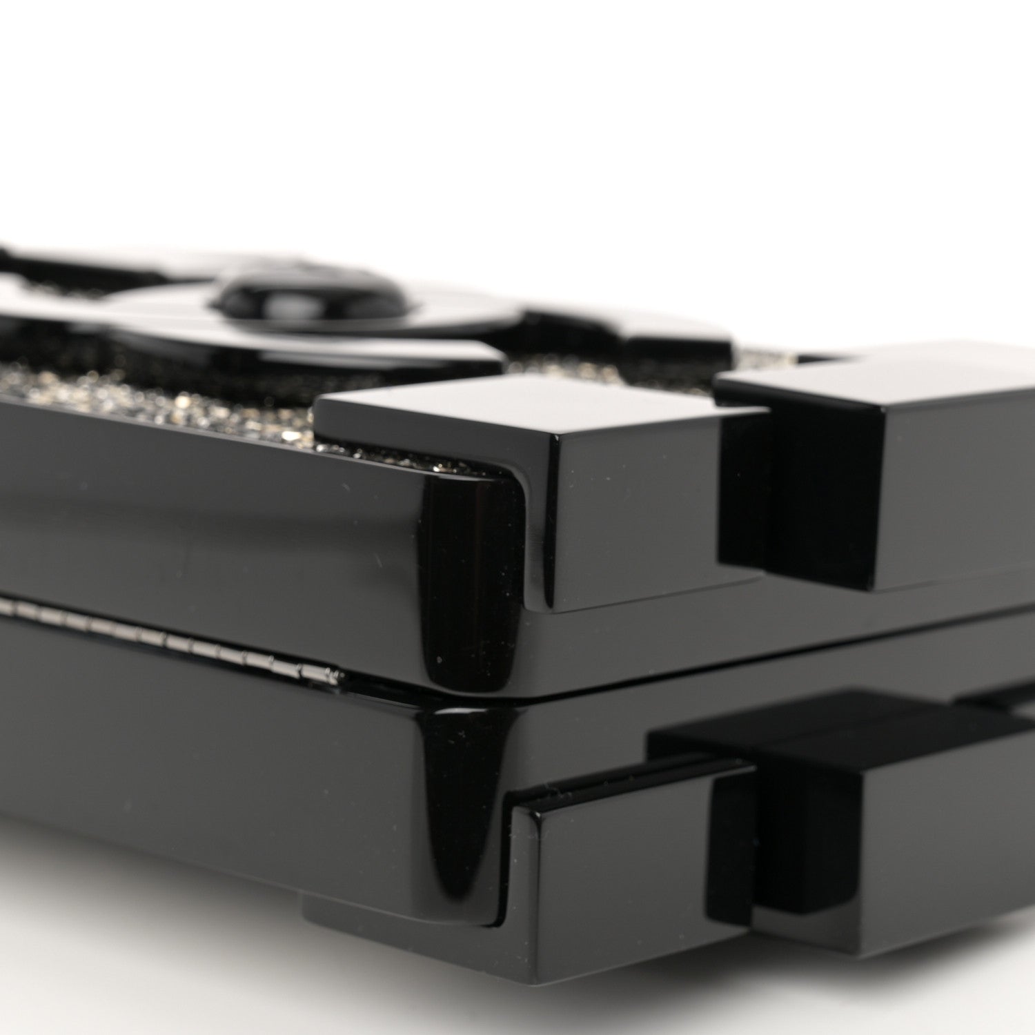 Chanel Plexiglass Crystal Lego Clutch Black 11 of 12