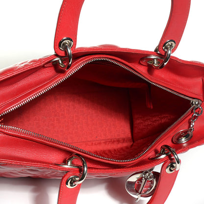 Christian Dior Lambskin Cannage Large Lady Dior Red 5 of 8