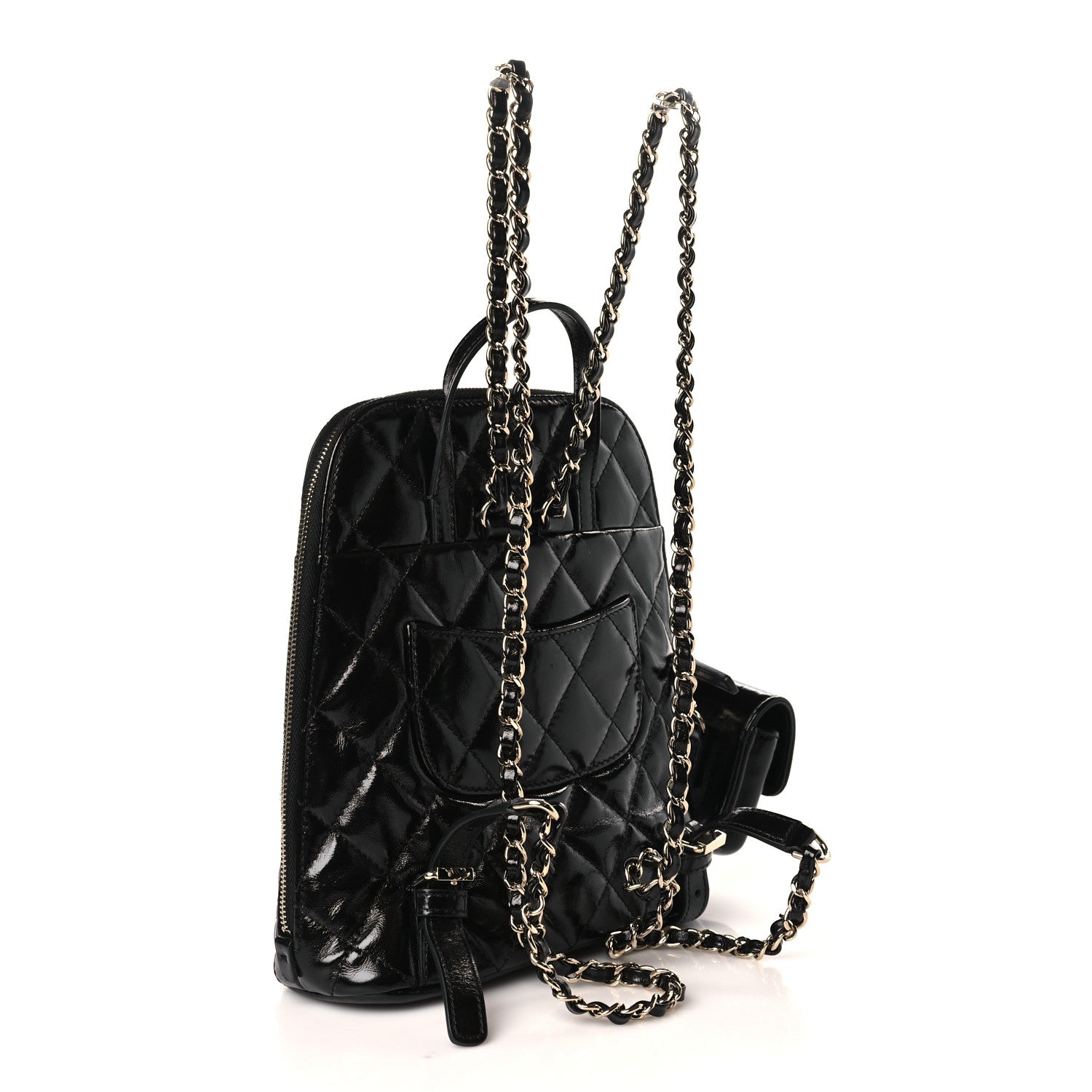 Chanel Shiny Calfskin My Pocket Backpack Black 3 of 10