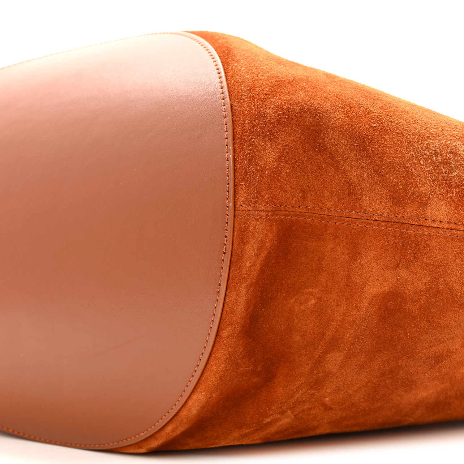 Khaite Suede Calfskin Medium Lotus Tote Caramel 9 of 12