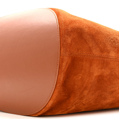 Khaite Suede Calfskin Medium Lotus Tote Caramel 9 of 12