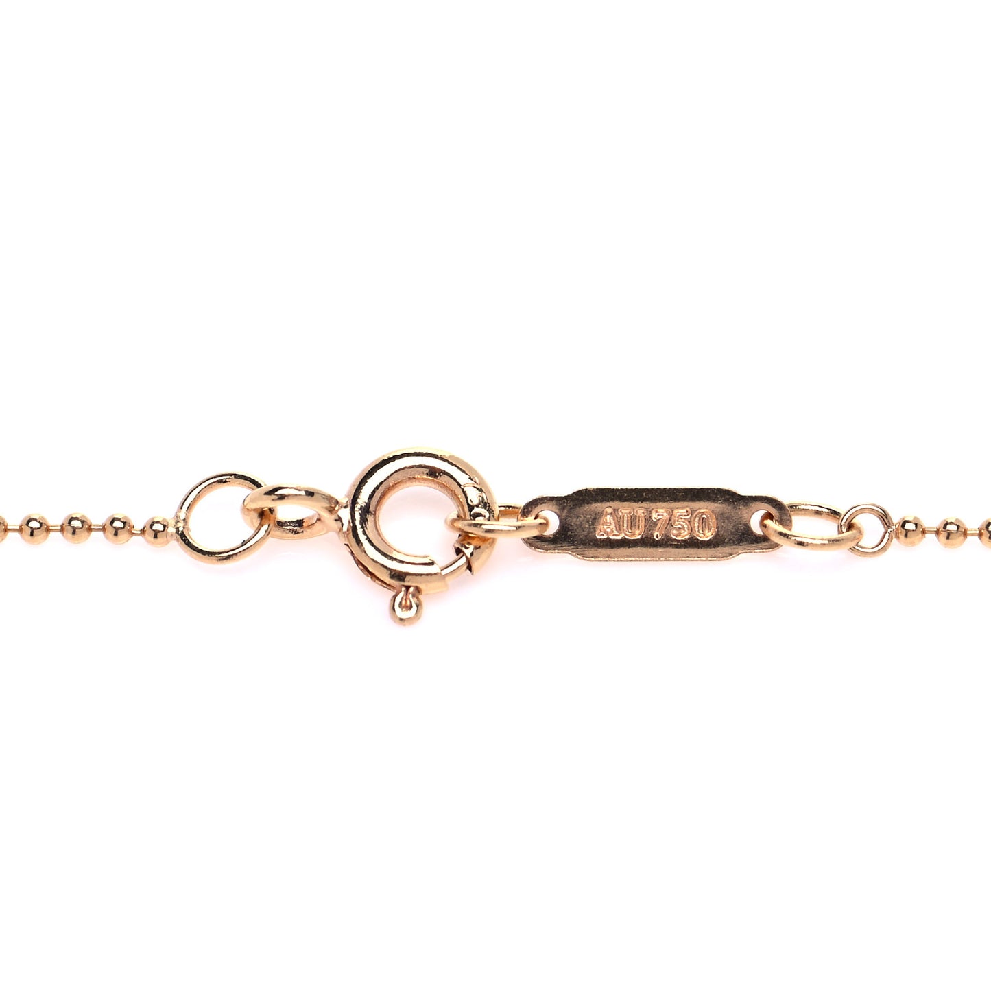 18K Rose Gold Beaded Chain Necklace