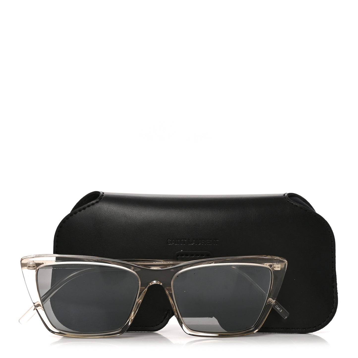 Acetate Cat Eye Mica Thin SL 737 Sunglasses Translucent Beige
