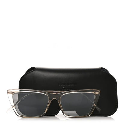 Saint Laurent Acetate Cat Eye Mica Thin SL 737 Sunglasses Translucent Beige 7 of 7