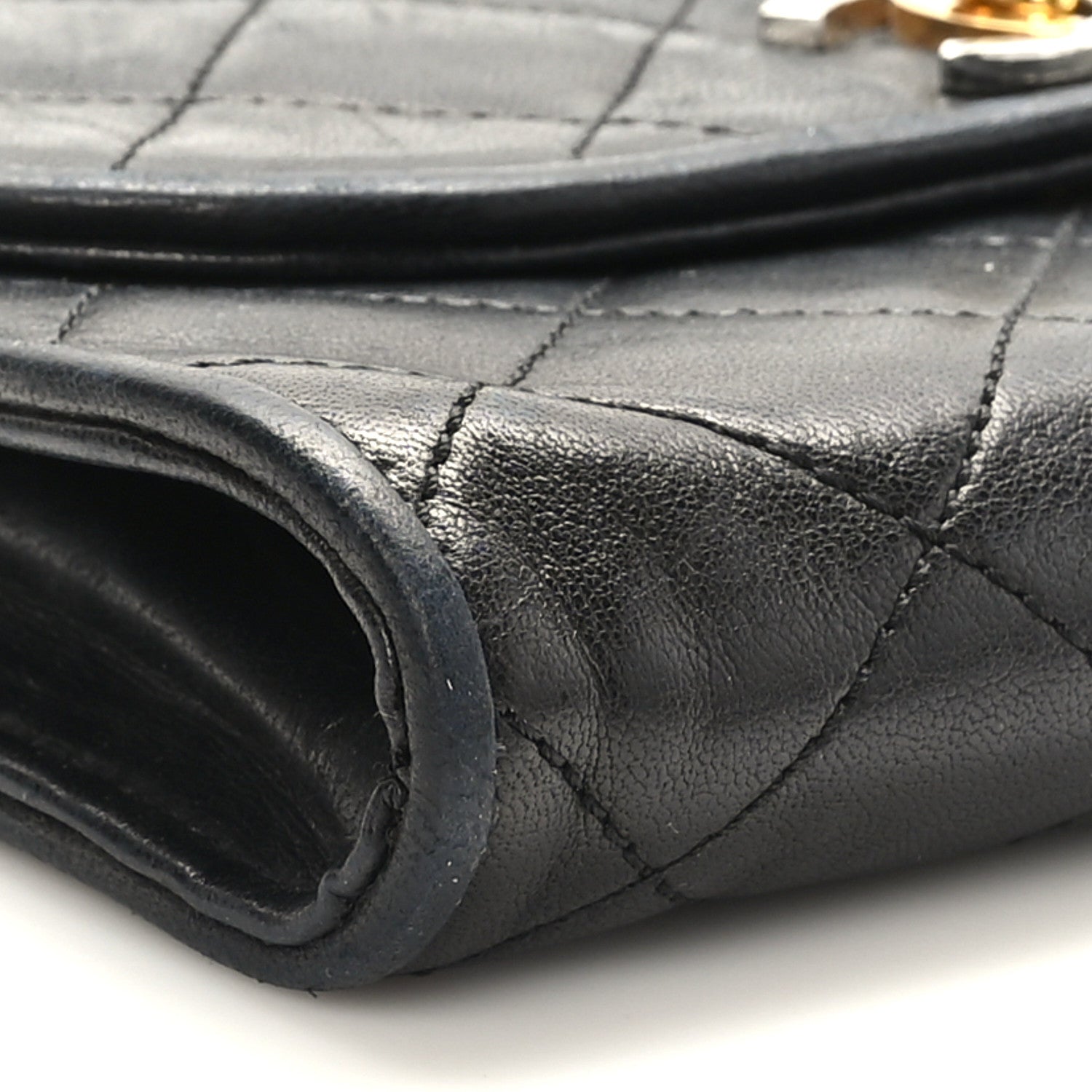 Chanel Lambskin Quilted Mini Square Flap Bag Black 9 of 10