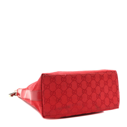 Gucci Canvas Monogram Shoulder Bag Red 4 of 10
